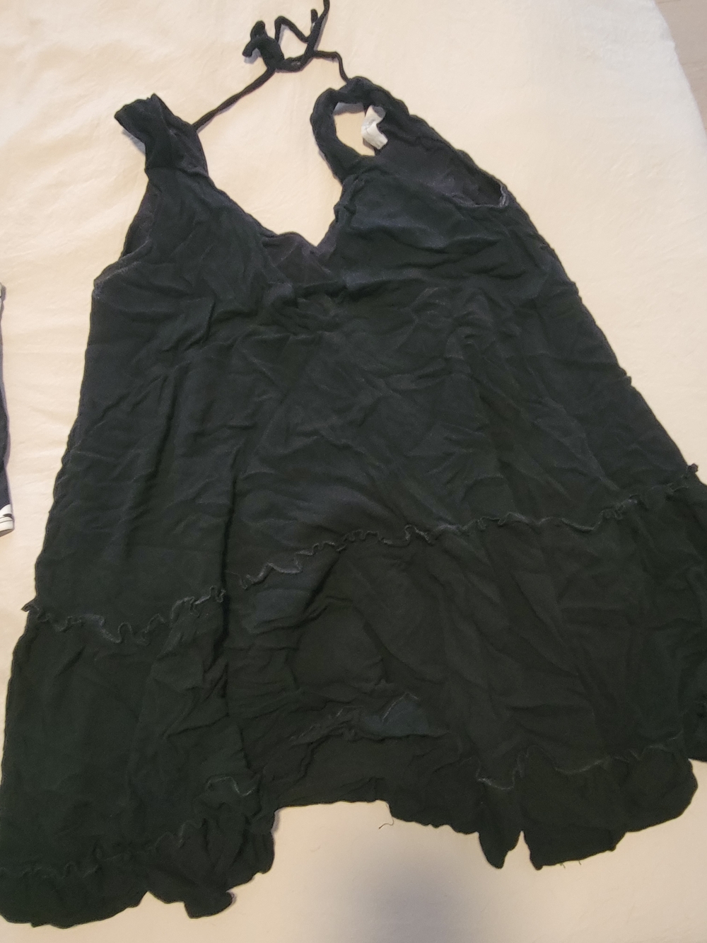 TALULAH Black Ruffle Halter Dress